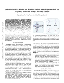 SemanticFormer: Holistic and Semantic Traffic Scene Representation for
  Trajectory Prediction using Knowledge Graphs