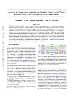 Lancet: Accelerating Mixture-of-Experts Training via Whole Graph
  Computation-Communication Overlapping