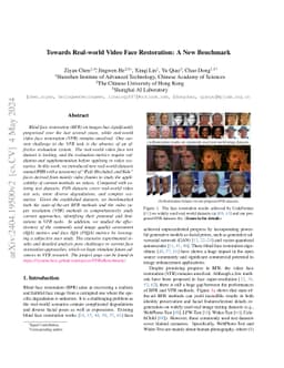 Towards Real-world Video Face Restoration: A New Benchmark