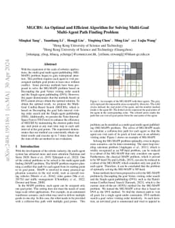 MGCBS: An Optimal and Efficient Algorithm for Solving Multi-Goal
  Multi-Agent Path Finding Problem