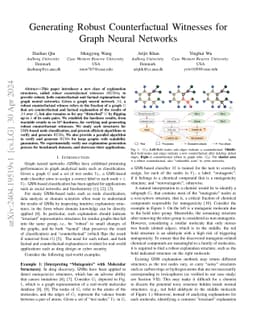 Generating Robust Counterfactual Witnesses for Graph Neural Networks