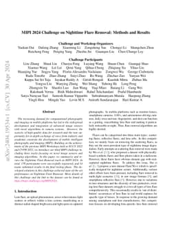 MIPI 2024 Challenge on Nighttime Flare Removal: Methods and Results