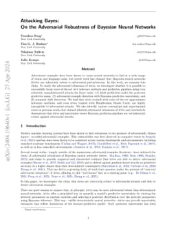Attacking Bayes: On the Adversarial Robustness of Bayesian Neural
  Networks