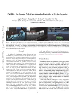 PACER+: On-Demand Pedestrian Animation Controller in Driving Scenarios
