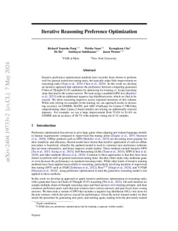 Iterative Reasoning Preference Optimization