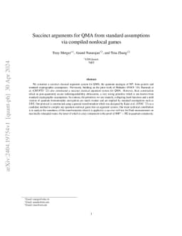 Succinct arguments for QMA from standard assumptions via compiled
  nonlocal games