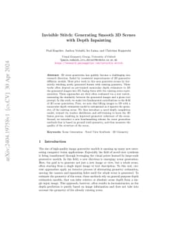 Invisible Stitch: Generating Smooth 3D Scenes with Depth Inpainting