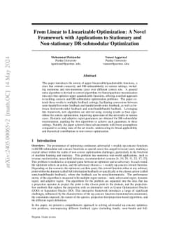 From Linear to Linearizable Optimization: A Novel Framework with
  Applications to Stationary and Non-stationary DR-submodular Optimization