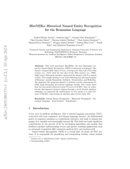 HistNERo: Historical Named Entity Recognition for the Romanian Language