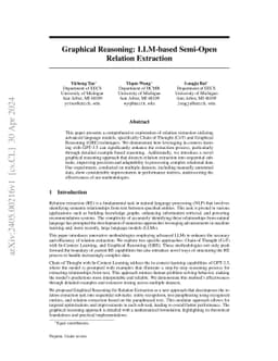 Graphical Reasoning: LLM-based Semi-Open Relation Extraction