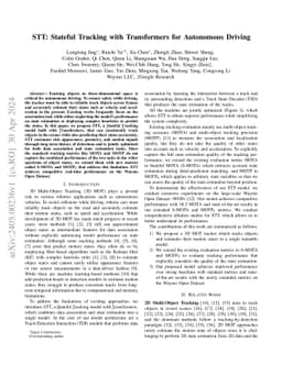 STT: Stateful Tracking with Transformers for Autonomous Driving