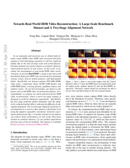 Towards Real-World HDR Video Reconstruction: A Large-Scale Benchmark
  Dataset and A Two-Stage Alignment Network
