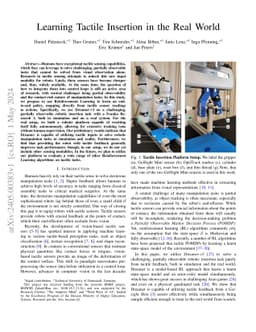 Learning Tactile Insertion in the Real World