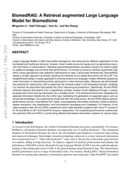BiomedRAG: A Retrieval Augmented Large Language Model for Biomedicine