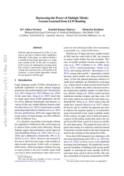Harnessing the Power of Multiple Minds: Lessons Learned from LLM Routing