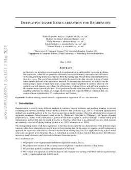 Derivative-based regularization for regression