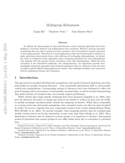Multigroup Robustness