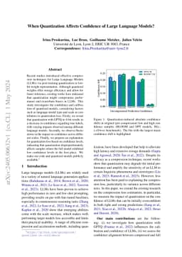 When Quantization Affects Confidence of Large Language Models?