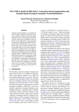 NLU-STR at SemEval-2024 Task 1: Generative-based Augmentation and
  Encoder-based Scoring for Semantic Textual Relatedness