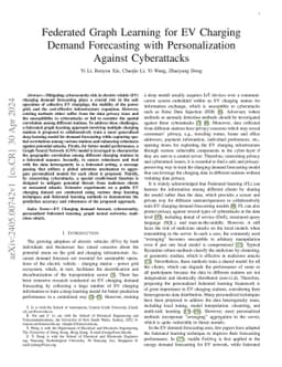 Federated Graph Learning for EV Charging Demand Forecasting with
  Personalization Against Cyberattacks
