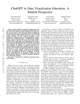 ChatGPT in Data Visualization Education: A Student Perspective