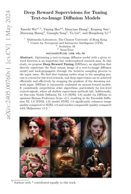 Deep Reward Supervisions for Tuning Text-to-Image Diffusion Models