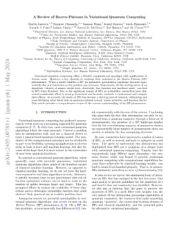 Barren Plateaus in Variational Quantum Computing
