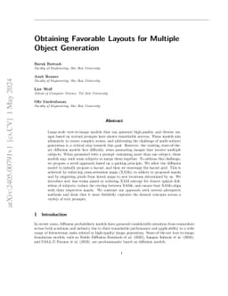 Obtaining Favorable Layouts for Multiple Object Generation