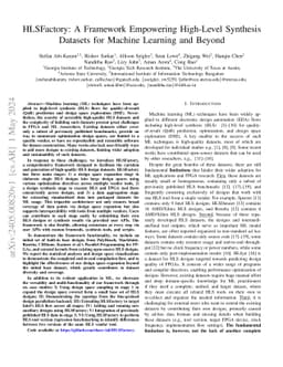 HLSFactory: A Framework Empowering High-Level Synthesis Datasets for
  Machine Learning and Beyond