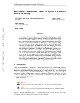 WorkBench: a Benchmark Dataset for Agents in a Realistic Workplace
  Setting