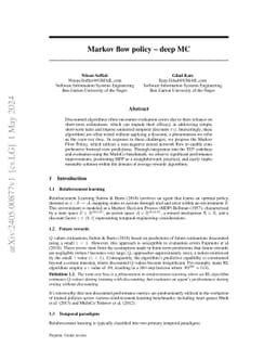 Markov flow policy -- deep MC
