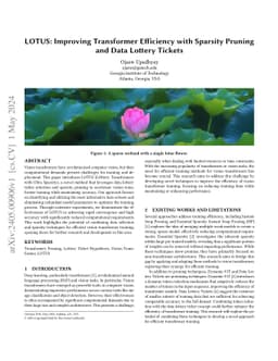 LOTUS: Improving Transformer Efficiency with Sparsity Pruning and Data
  Lottery Tickets