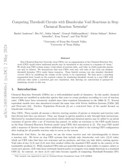 Computing Threshold Circuits with Bimolecular Void Reactions in Step
  Chemical Reaction Networks