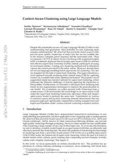 Context-Aware Clustering using Large Language Models