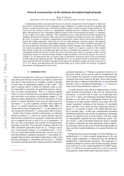 Network reconstruction via the minimum description length principle