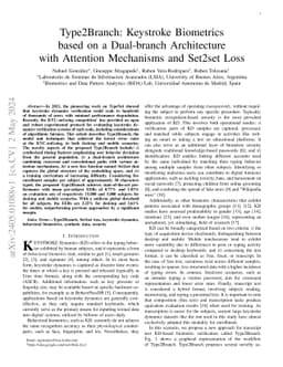 Type2Branch: Keystroke Biometrics based on a Dual-branch Architecture with Attention Mechanisms and Set2set Loss