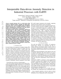 Interpretable Data-driven Anomaly Detection in Industrial Processes with
  ExIFFI