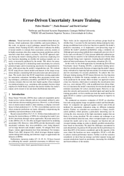 Error-Driven Uncertainty Aware Training