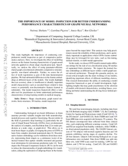 The Importance of Model Inspection for Better Understanding Performance
  Characteristics of Graph Neural Networks