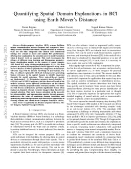 Quantifying Spatial Domain Explanations in BCI using Earth Mover's
  Distance
