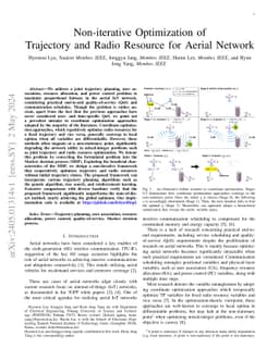 Non-iterative Optimization of Trajectory and Radio Resource for Aerial
  Network