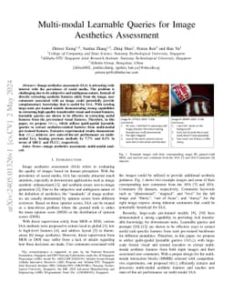 Multi-modal Learnable Queries for Image Aesthetics Assessment
