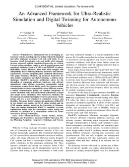 An Advanced Framework for Ultra-Realistic Simulation and Digital Twinning for Autonomous Vehicles