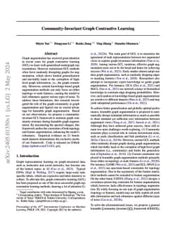 Community-Invariant Graph Contrastive Learning