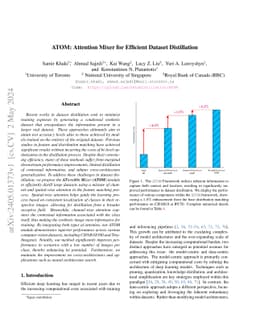 ATOM: Attention Mixer for Efficient Dataset Distillation