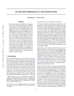 Invariant Risk Minimization Is A Total Variation Model