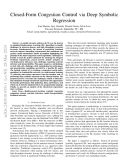 Closed-form congestion control via deep symbolic regression