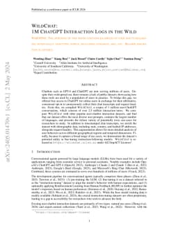 WildChat: 1M ChatGPT Interaction Logs in the Wild