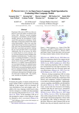 Prometheus 2: An Open Source Language Model Specialized in Evaluating
  Other Language Models