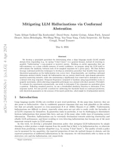 Mitigating LLM Hallucinations via Conformal Abstention